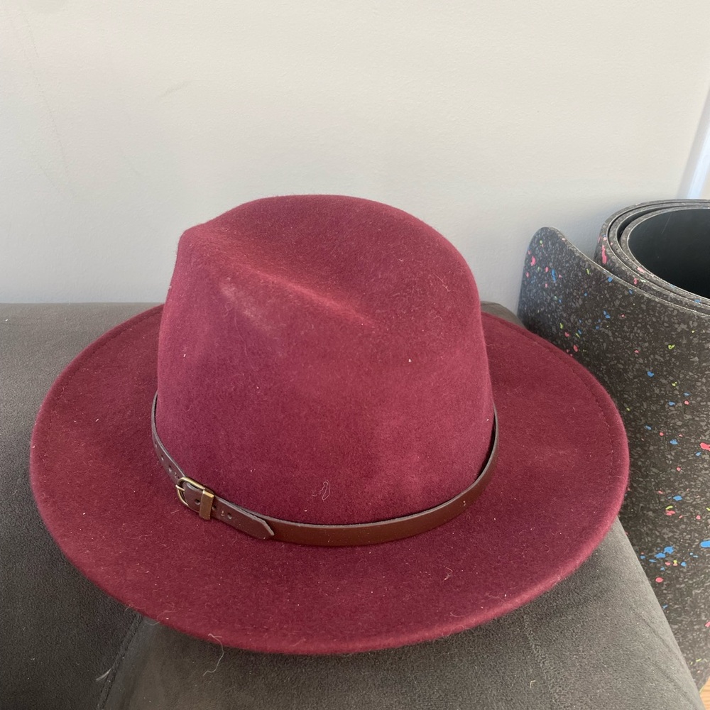 Burgundy Wool Hat